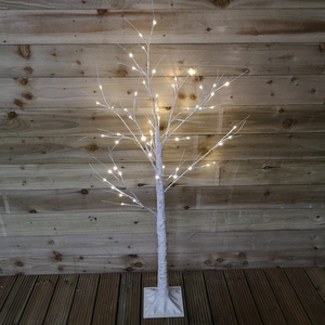 Indoor Outdoor Christmas Birch Tree with Warm White LEDs