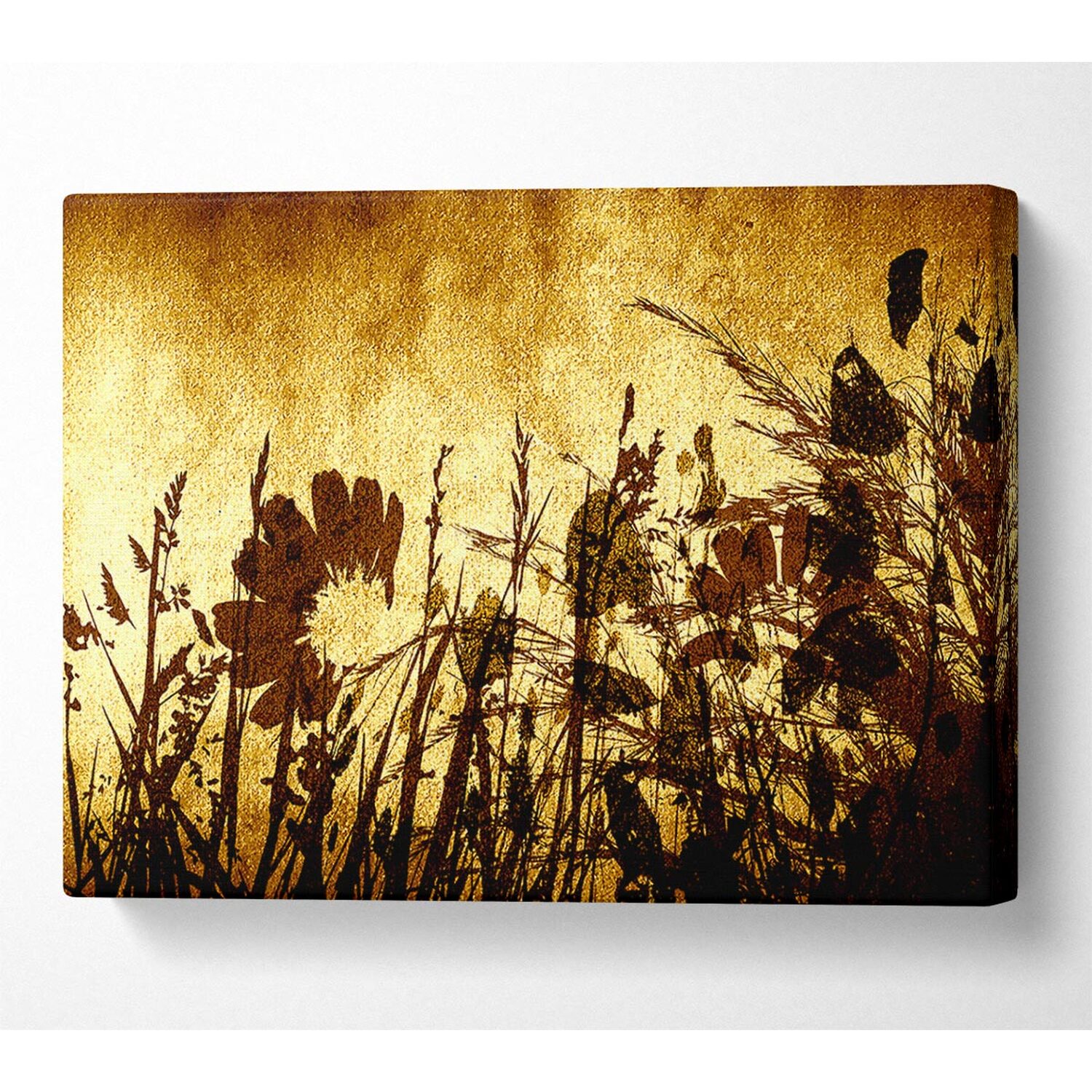 Wallart-Direct - Golden Light Flower Canvas Print Wall Art - Yellow / 101.6cm thumbnail
