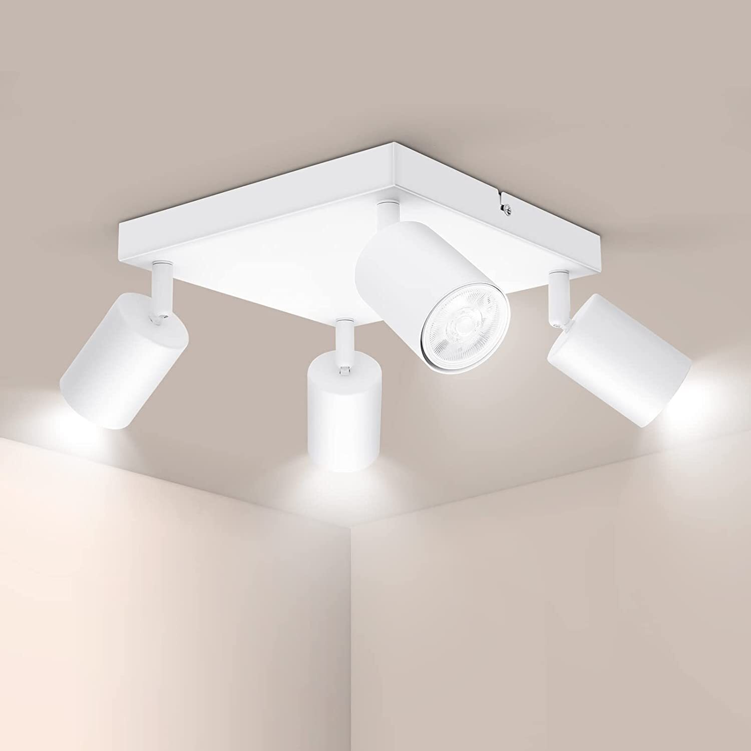 Cgc Jack Adjustable Ceiling Spotlight - White 21cm 13 5cm