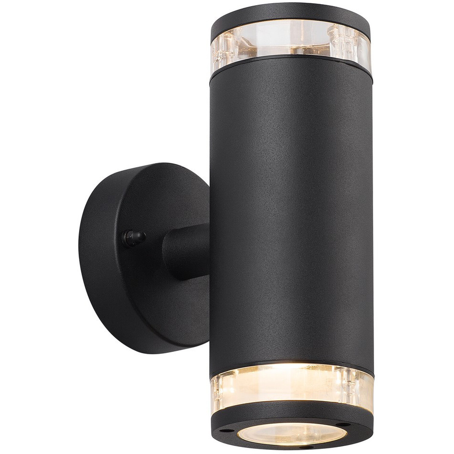 NO45521003 - Birk Outdoor Modern Wall Lamp Black GU10 IP44 - Black / 23.5cm thumbnail