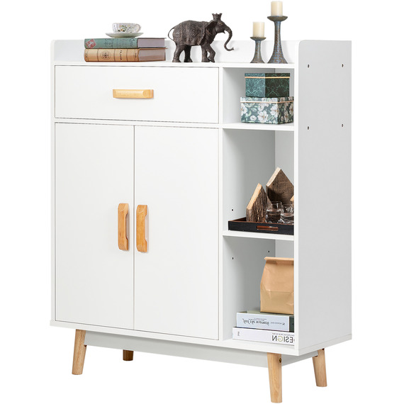 Costway Floor Storage Cabinet-White
