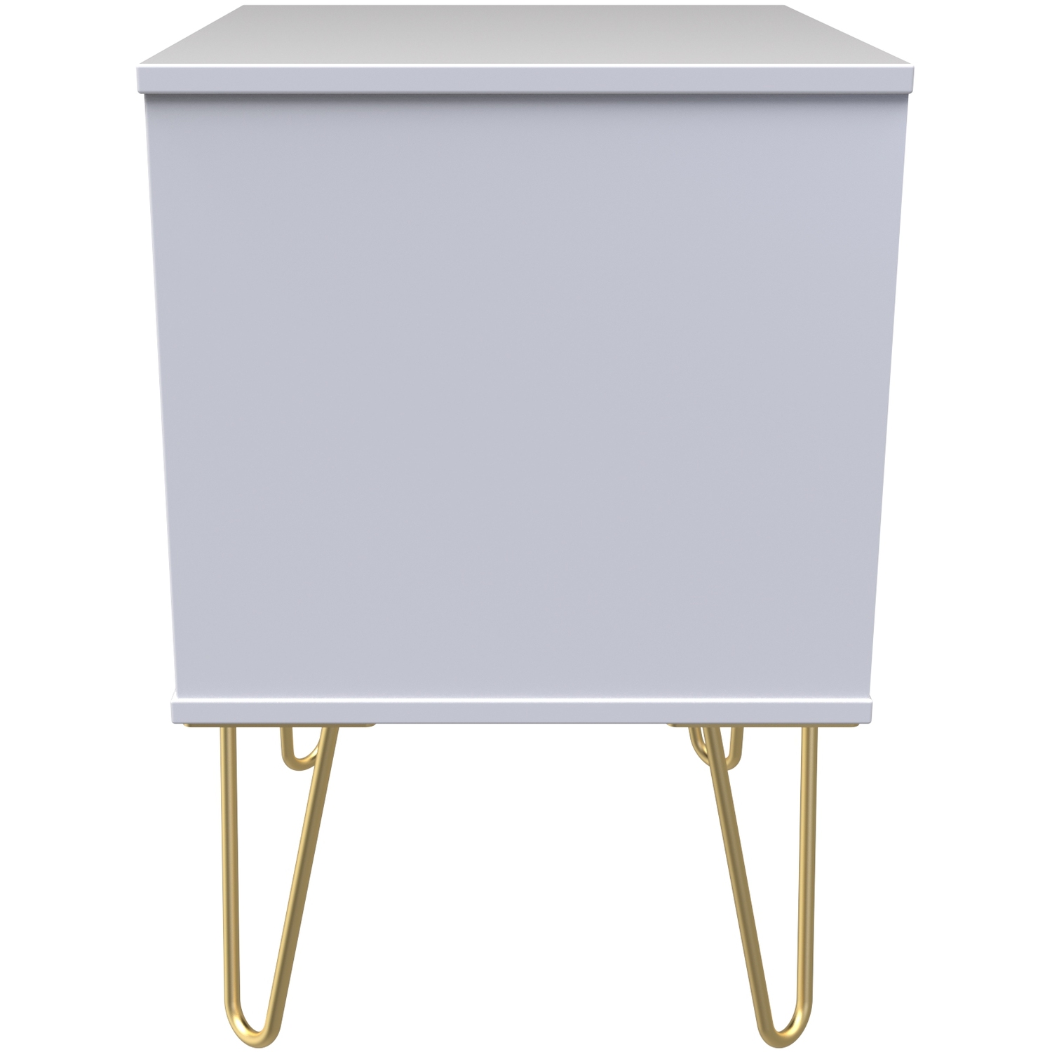 Linear Ready Assembled 2 Drawer Bedside Cabinet - Labrador Green White