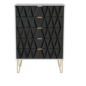 Diamond Ready Assembled 5 Drawer Chest