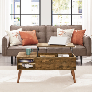 Lift Top Coffee Table with Adjustable Shelf