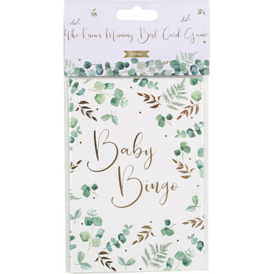 Green Pack of 12 Baby Bingo Card Game 