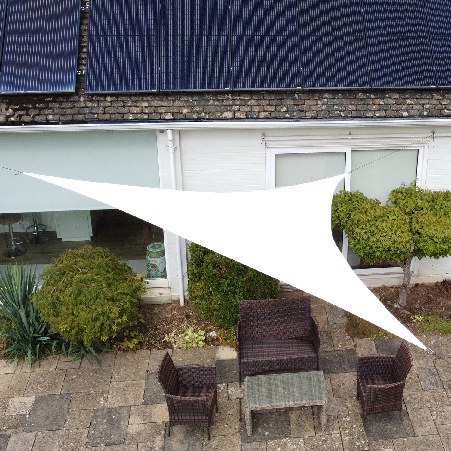 Zephyr - Premium Waterproof Sail Shade Right Angle Triangle 6m x 4m x 4m - Ivory thumbnail