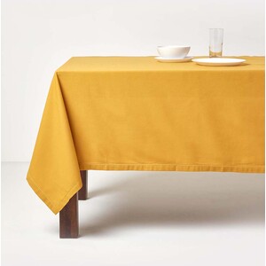 Mustard / 54x54 in Plain Cotton Tablecloth shot 4085689