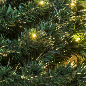 Green / Less than 3ft Fibre Optic Green Christmas Tree with Warm White LED Lights shot 4274499