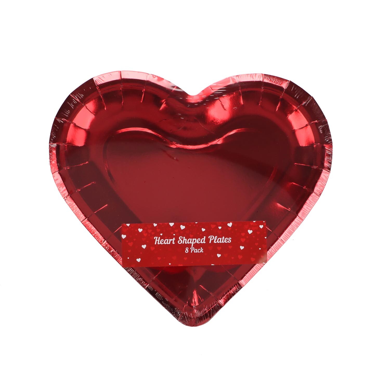 Pack of 8 Heart Shaped Plates