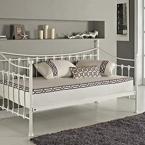 Solid Wooden Daybed Glossy versaille sofa bed With single 3ft mattress