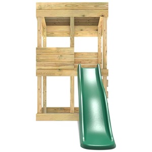 Standard / 222cm Wooden Lookout Tower Playhouse with 6ft Slide shot 5044355