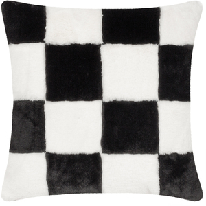 Cozeecheck Faux Fur Polyester Filled Cushion