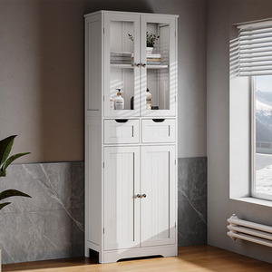 Bathroom Glass Door Cabinet