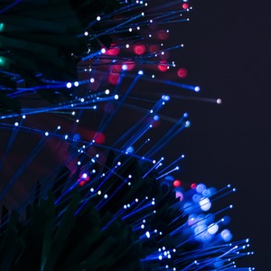 Green 2ft Green Pin Prick Xmas Tree with Multi Coloured Fibre Optic Lights shot 6038880