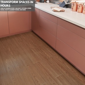 Brown Self-Adhesive Floor Planks Pack of 36 Vinyl Flooring  shot 6048034