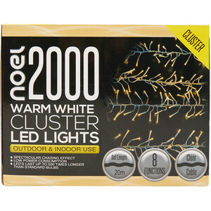 2000 Cluster LED Lights Warm White