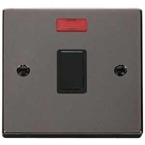 Black Nickel 1 Gang 20A DP Switch With Neon