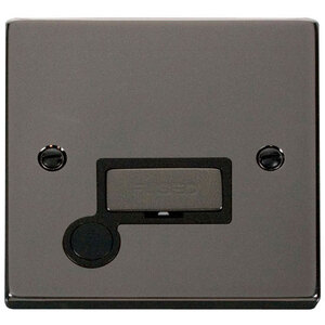 Black Nickel 13A Fused Ingot Connection Unit With Flex