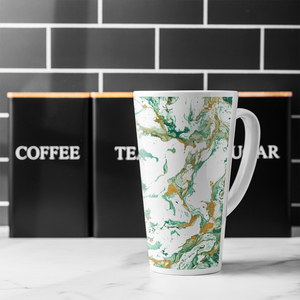 Green  Golden Marble Latte Mug