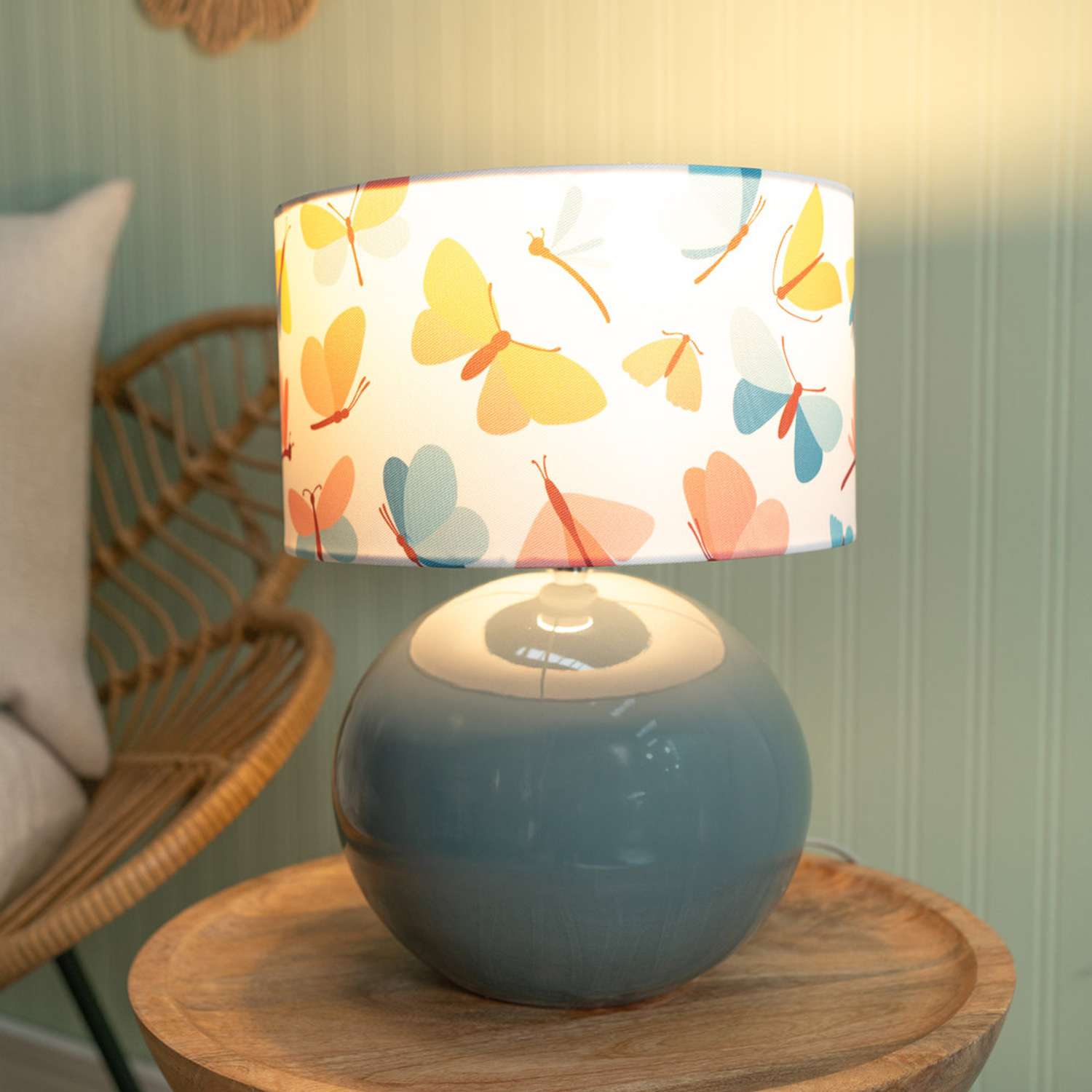 Bosco Eucalyptus Table Lamp Butterfly Shade - Eucalyptus / Bulb Included