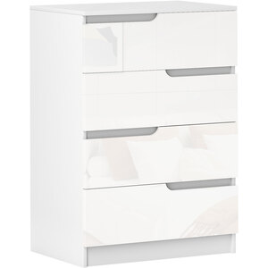 HOMCOM Bedroom Dresser with 4 Drawers, White