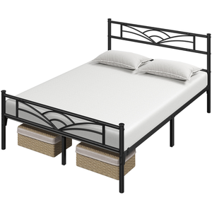 Black / Single Metal Bed Frame with Cloud Design shot 7179274