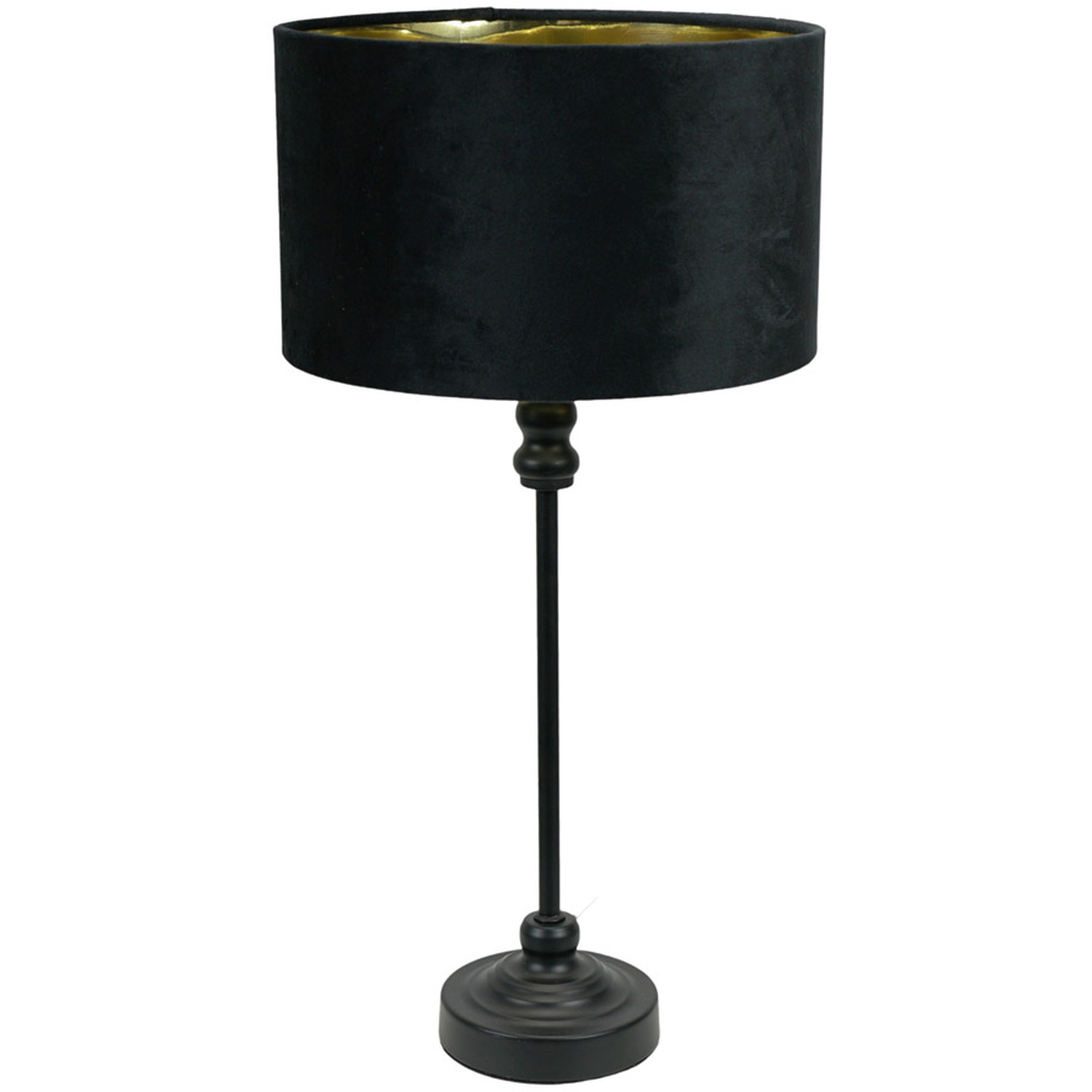 Image of Maggie Black Candlestick Table Lamp Black&hellip;