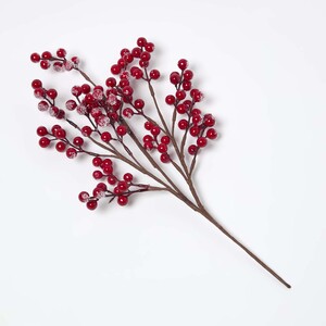 Artificial Winter Snow Berry Single Stem Bouquet