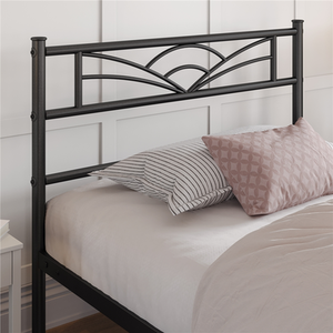Black / Single Metal Bed Frame with Cloud Design shot 7278671