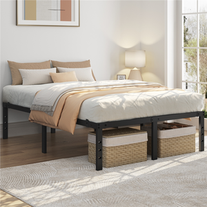 Metal Bed Frame with Heavy Duty Steel Slat