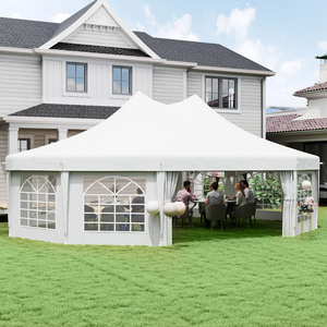 Outsunny Octagonal Party Tent Gazebo Heavy Duty Wedding Marquee Garden Pa