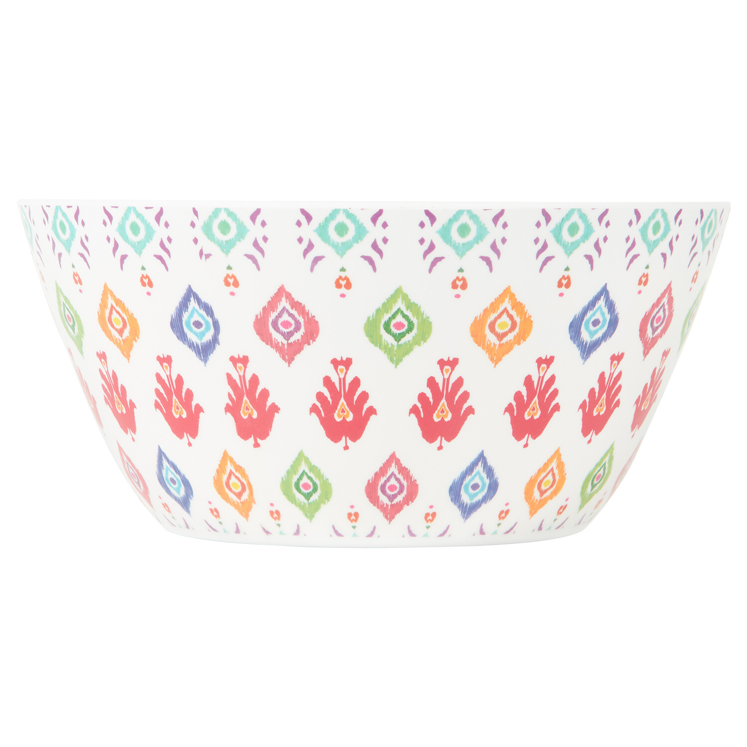 Sahara Brights Melamine Bowl - White Serving Bowl