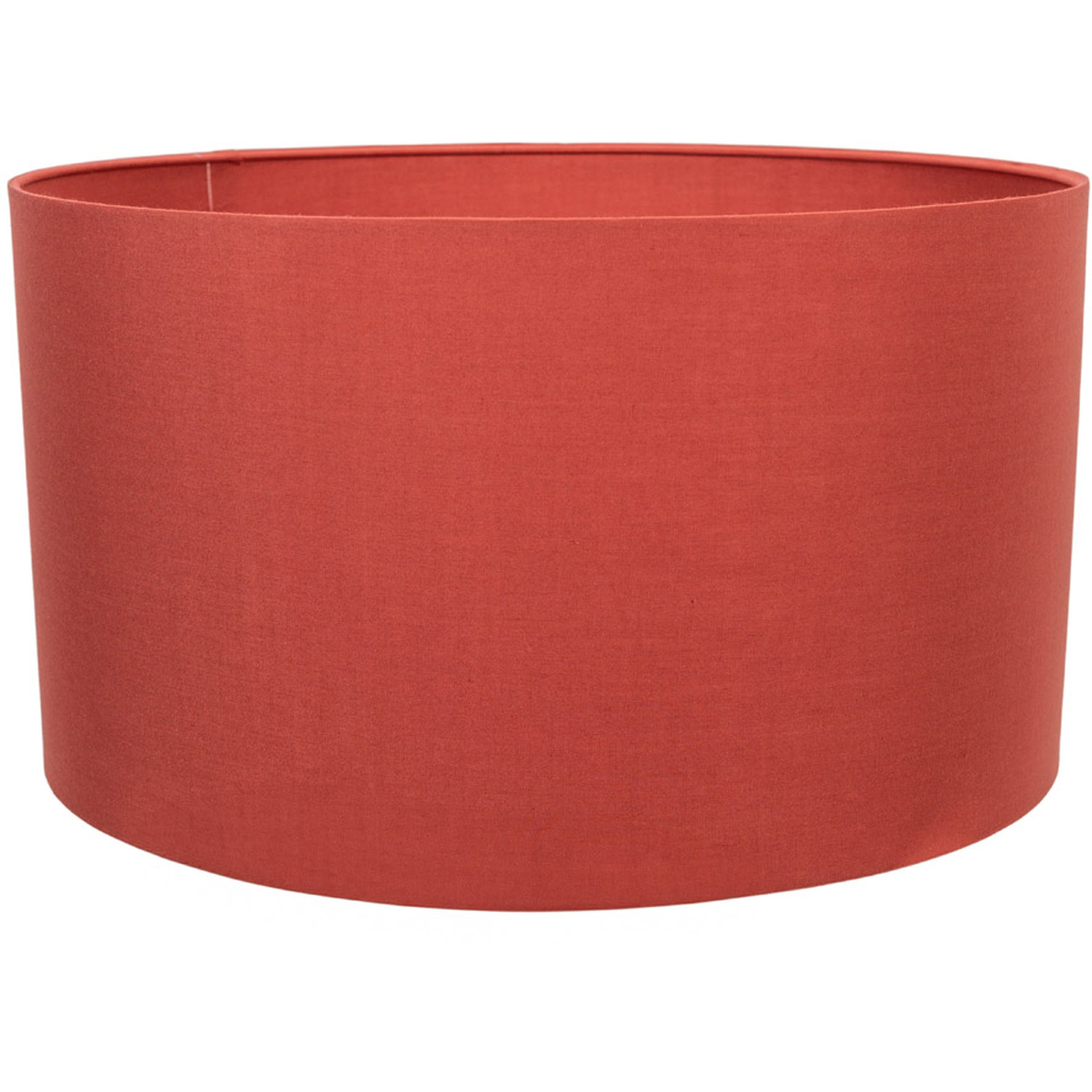 Reni Large Fabric Drum Ceiling Lamp Shade and LED Bulb - Rust