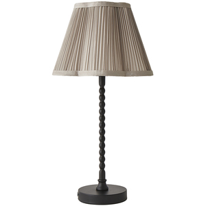 Maeve Black Bobble Table Lamp with Scallop Pleated Shade