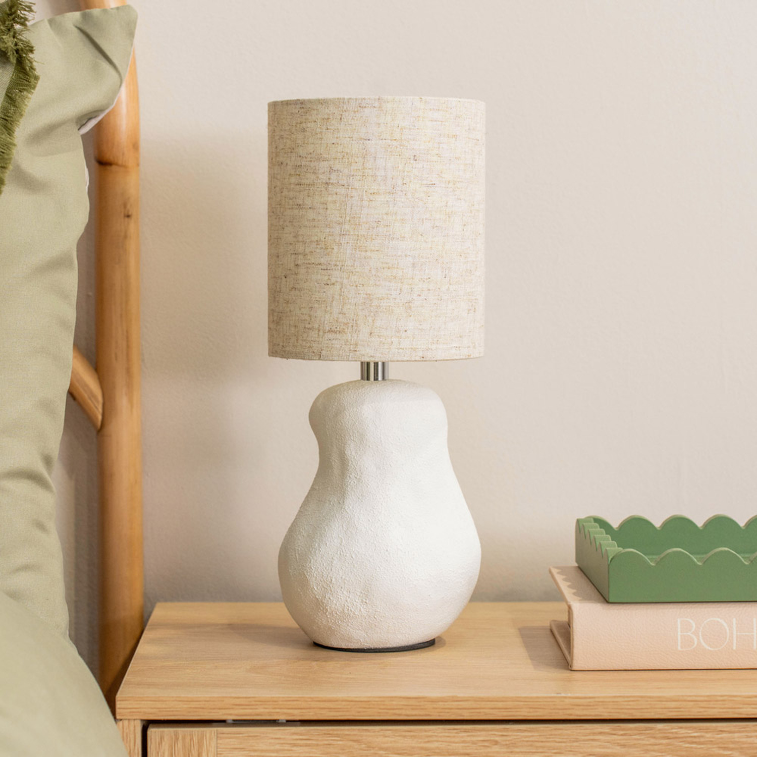 Image of Mae Abstract Sandblast Ceramic Table Lamp&hellip;