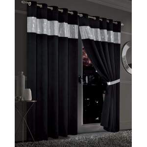 Diamante Blackout Eyelet Curtains