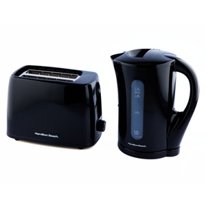 Essential 1.7L Kettle and 2 Slice Toaster Set Black