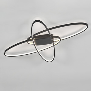 Flush Lights Oval Minimalist LED Semi-Flush Ceiling Lamp