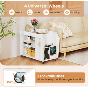Side End Table Storage Rack