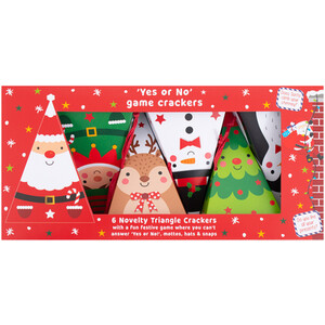 Pack of 6 Novelty Triangle Crackers