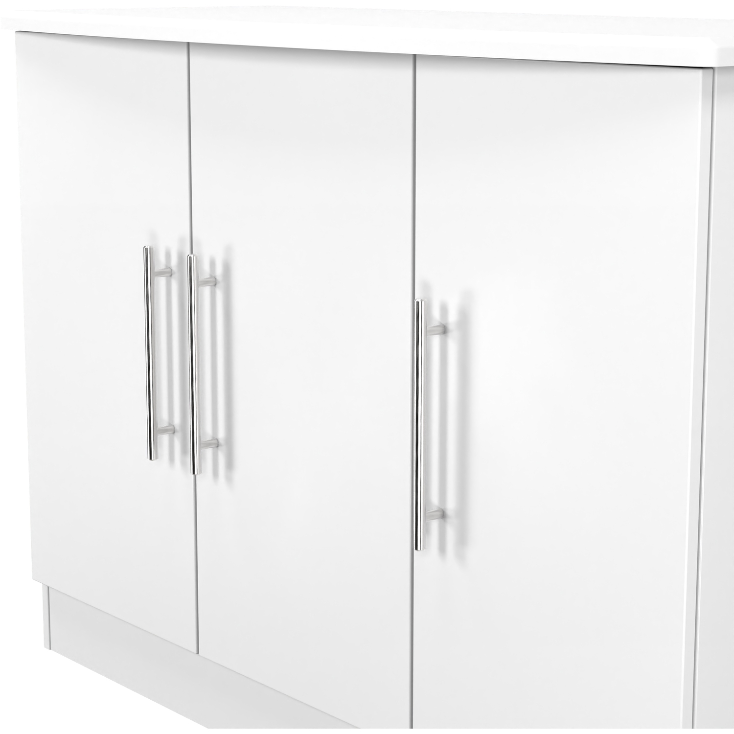Sherwood Ready Assembled 3 Door Sideboard - White Matt