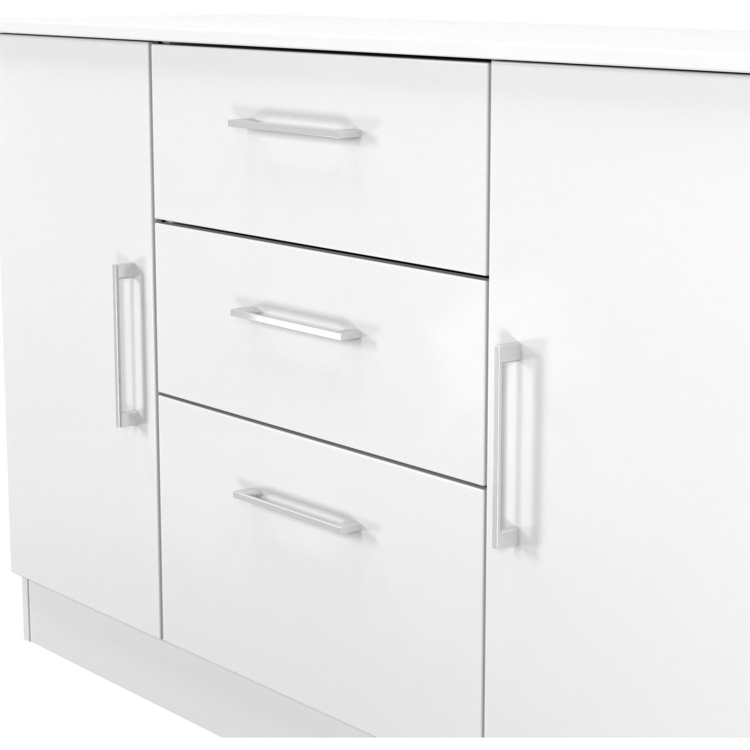 Worcester Ready Assembled 2 Door 3 Drawer Sideboard - White Matt
