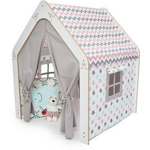 Pink White Indoor Kids Play House Tent  shot 9731531