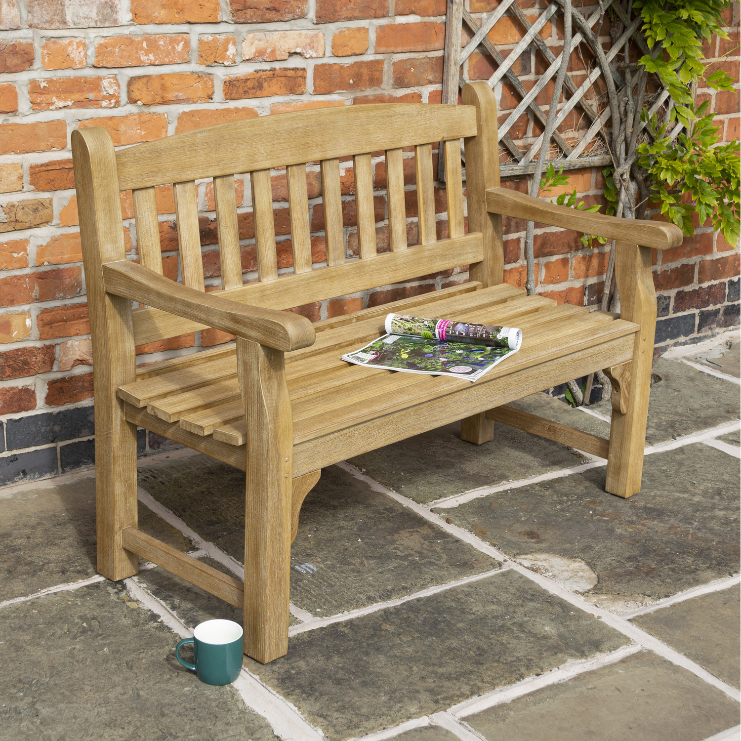 Rowlinson Tuscan Heavy Duty Garden Bench - Natural 2