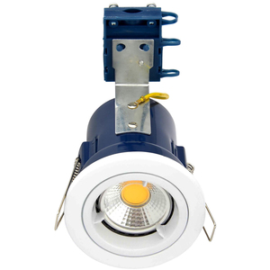 White / 13.5cm 2 Pack of Fixed Recessed Fire Rated IP20 Downlights shot 10028819