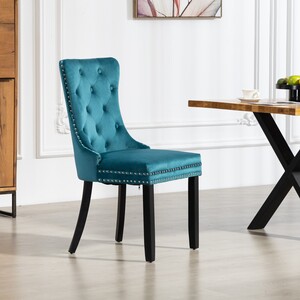 Ceres Velvet Fabric Dining Chairs - Set of 2
