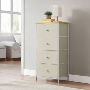 Fabric Chest of Drawers with 4 Drawers