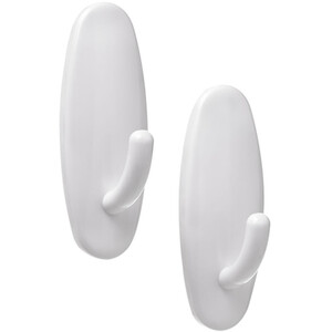 Pack of 2 Oval Removable Adhesive Hooks