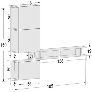 Navarra Wall Mounted Entertainment Center