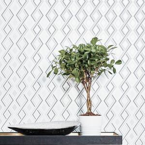 Halcyon Angora Diamond Geometric Wallpaper